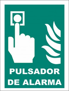 CARTEL PULSADOR DE ALARMA FOTOLUMINISCENTE