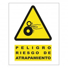 CARTEL PELIGRO RIESGO ATRAPAMIENTO