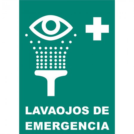 CARTEL LAVAOJOS DE EMERGENCIA FOTOLUMINISCENTE