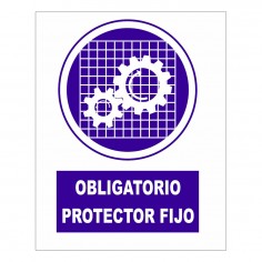 CARTEL OBLIGATORIO USO PROTECTOR FIJO