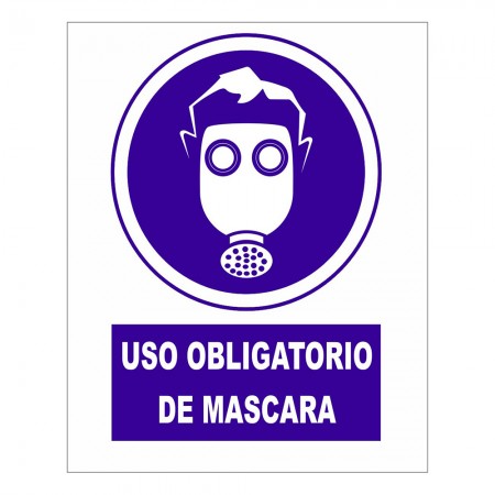 CARTEL USO OBLIGATORIO MASCARA RESPIRATORIA