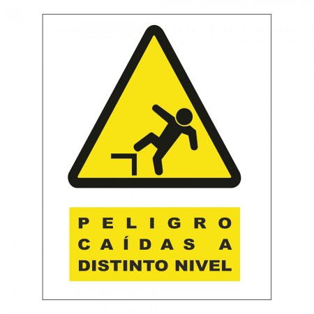 CARTEL PELIGRO CAIDAS A DISTINTO NIVEL