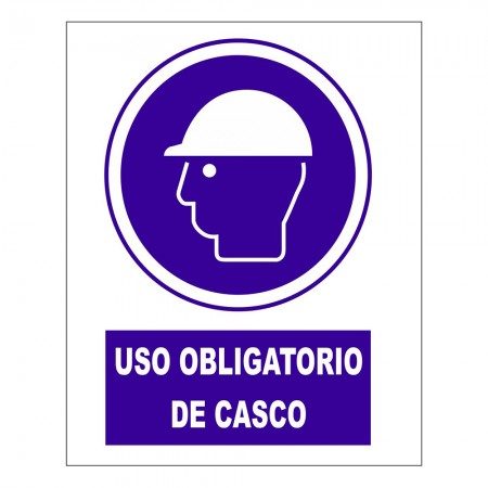 CARTEL USO OBLIGATORIO CASCO