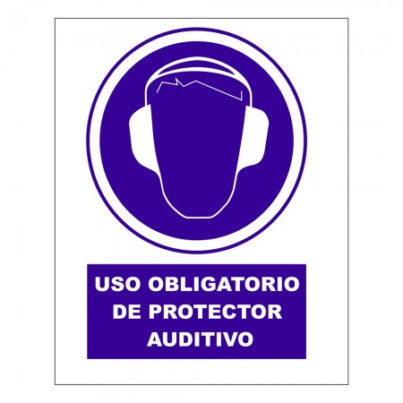 CARTEL USO OBLIGATORIO PROTECTOR AUDITIVO