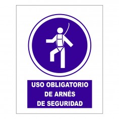 CARTEL USO OBLIGATORIO ARNES DE SEGURIDAD