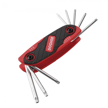 J LLAVES TORX INVIOLABLE CORTA CROMADA NAVAJA 8pz DOGHER