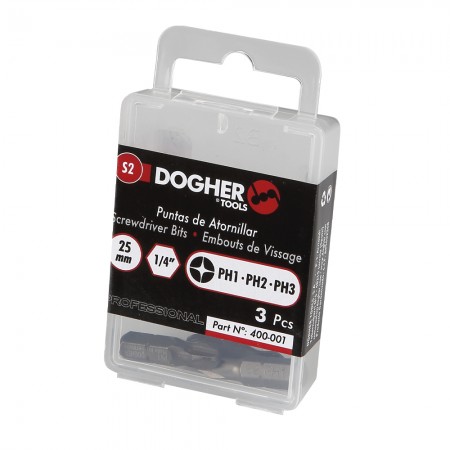 BLISTER PUNTAS PHILLIPS 25mm 3pz DOGHER