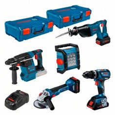 KIT 5 HERRAMIENTAS BOSCH 18V GSB+GBH+GWS+GSA+GLI