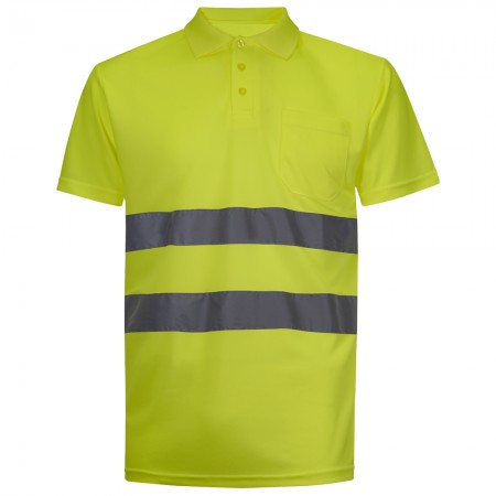 POLO CAMISERO M C AMARILLO A.V.EN ISO 20471:2013 A1:2016 CLASE 2