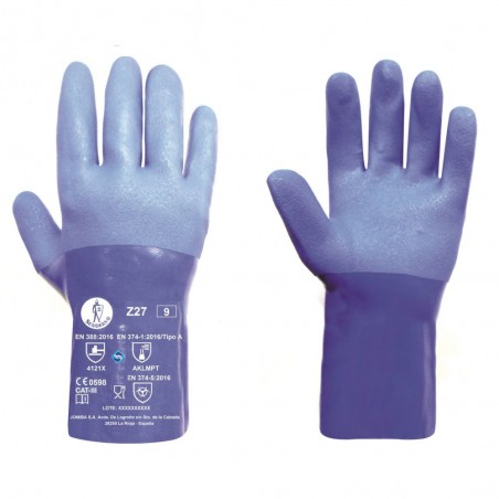 GUANTE RIESGOS QUIMICOS PVC TRIPLE BAÑO