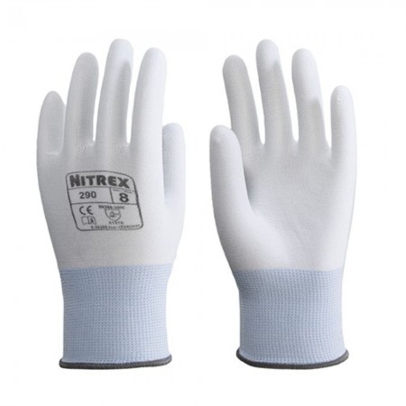 GUANTE NYLON BLANCO SIN COSTURAS PUÑO...