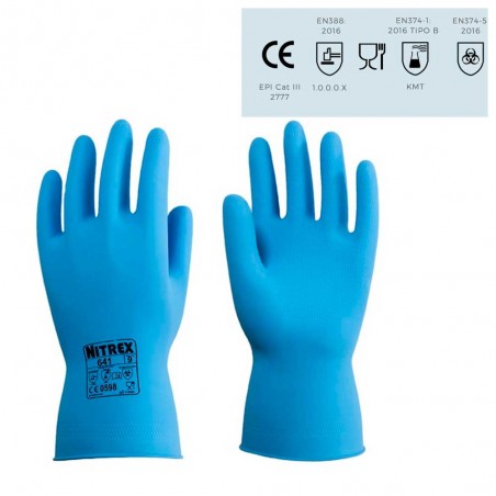 GUANTE LATEX FLOCADO PROT. QUIMICA