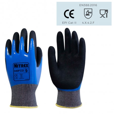 GUANTE POLIAMIDA/SPANDEX NITRILO ESTANCO+ESPUMA NITRILO 7