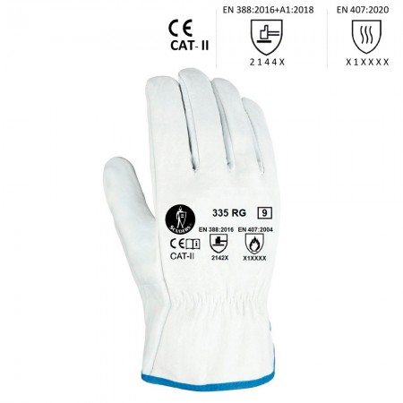 GUANTE PIEL FLOR VACUNO GRIS EXTRA