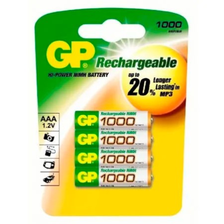 PILA RECARGABLE LR03 1,5V AAA 1000...