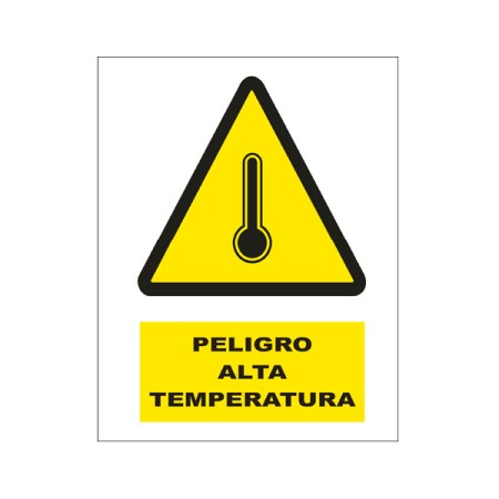 CARTEL PVC PELIGRO ALTA TEMPERATURA