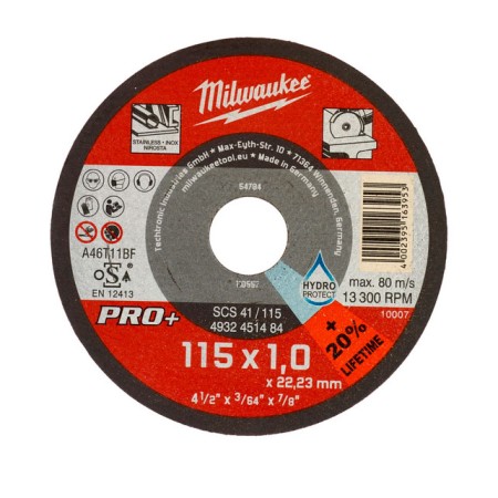 DISCO CORTE INOX MWK +PRO SCS4