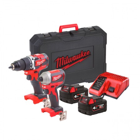 KIT 2 HERRAMIENTAS MILWAUKEE 18V M18CBLPP2B-402C