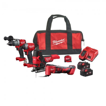 KIT 4 HERRAMIENTAS MILWAUKEE 18V M18FPP4F2-502B
