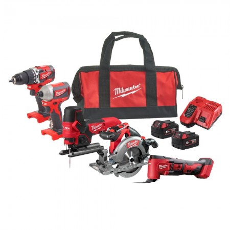 KIT 5 HERRAMIENTAS MILWAUKEE 18V M18FPP5K-502B