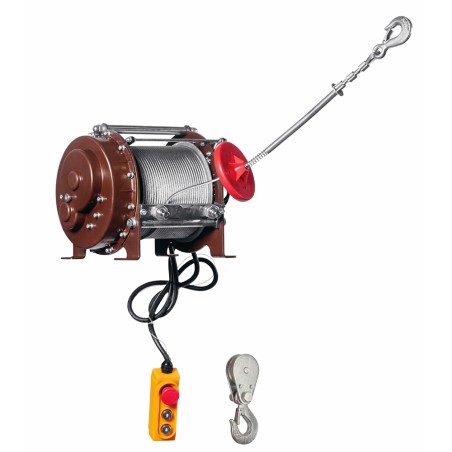 POLIPASTO ELECTRICO DE CABLE 220V TE 400/800 kg 32/16 mt