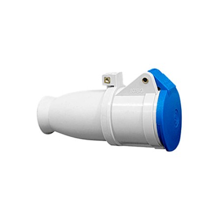 BASE AEREA CETAC 16A 2P+T 220V AZUL