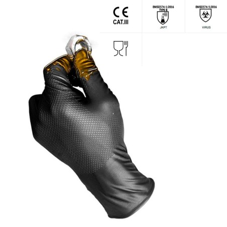 GUANTE GRIPPAZ® BY JUBA® - 580NR GRIPPAZ CAJA 50 UDS