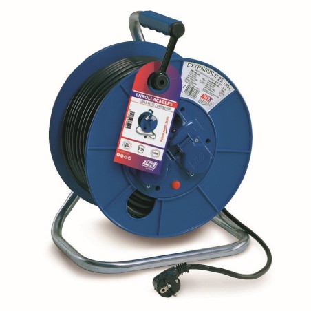 ENROLLACABLE PLASTICO C/TAPA IP55 H05VV 3X1,5MM  250V 4000W