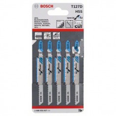 HOJA SIERRA ALUMINIO CORTE RAPIDO RECTO BOSCH T127 D 5 UDS