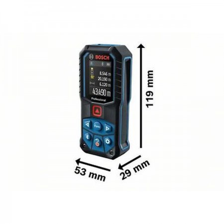 MEDIDOR LASER DISTANCIAS LUZ ROJA 0,05-50MT GLM 50-27C BOSCH