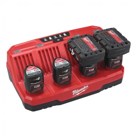 CARGADOR MULTIPLE MILWAUKEE M12C4 4X12V (1)