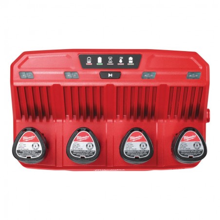 CARGADOR MULTIPLE MILWAUKEE M12C4 4X12V (2)