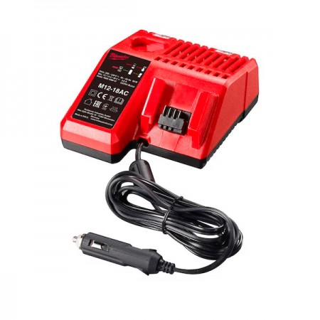 CARGADOR MECHERO 12V MILWAUKEE M12-18AC 12-18V
