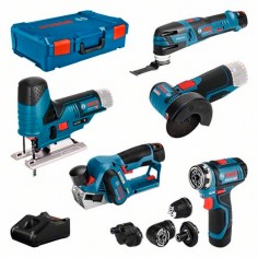 KIT 5 HERRAMIENTAS BOSCH 12V GSR+GOP+GWS+GST+GHO